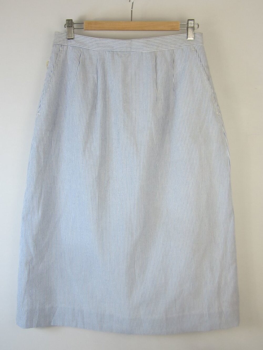 NEW VTG Brooks Brothers Small Blue White Seersucker Cotton Blend Waist 30"